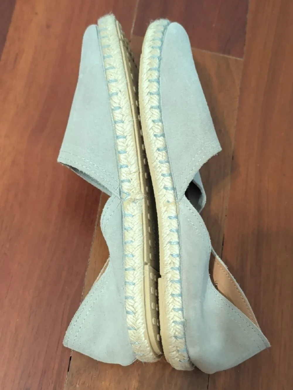 Verbena CARMEN Light Taupe Gray Suede Espadrille Flats - Women